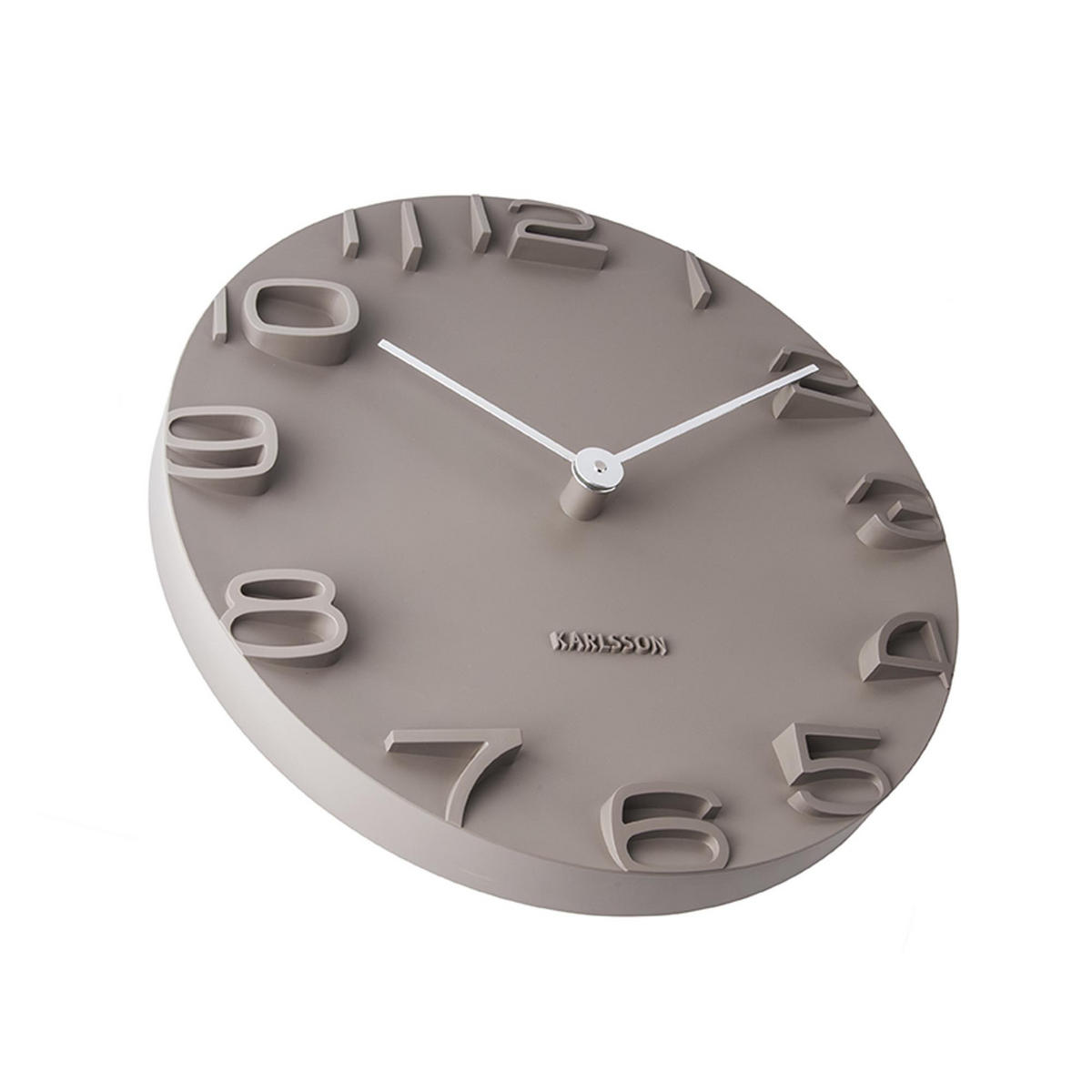 WANDUHR On The Edge Ø42 cm - Grau, Kunststoff (42/42/5cm) - Karlsson
