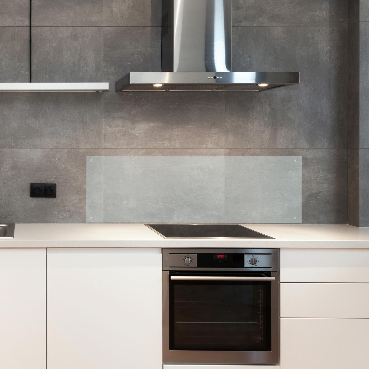 SPRITZSCHUTZ - Transparent, Glas (0.6/120/40cm) - Relaxdays