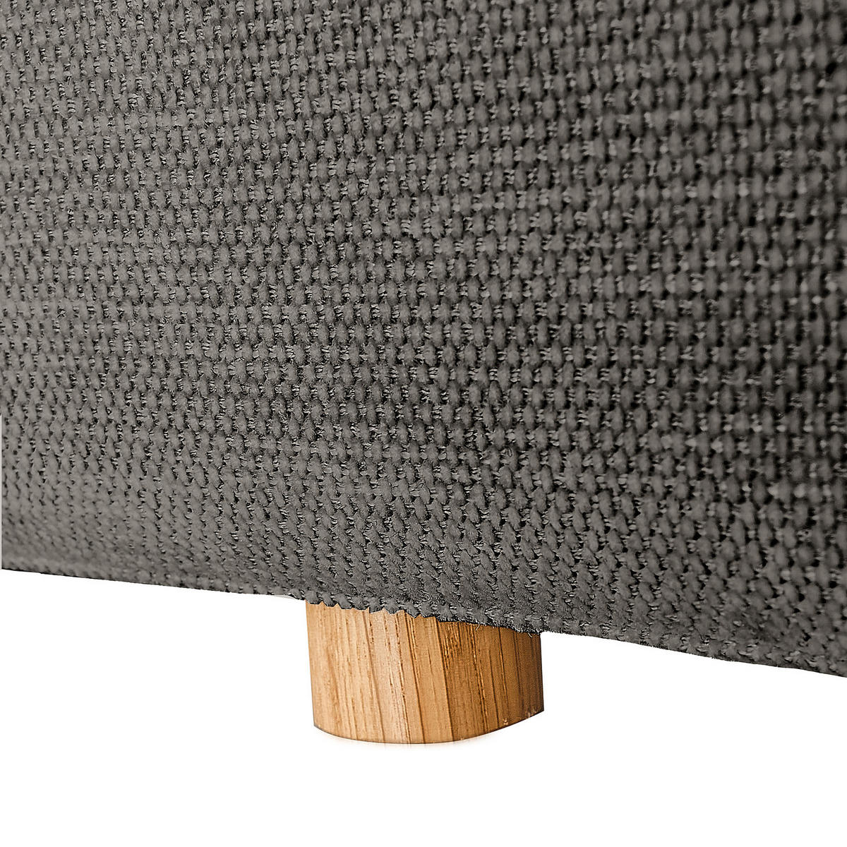 POLSTERBETT - Dunkelgrau, Holz/Textil (160/200cm) - home24