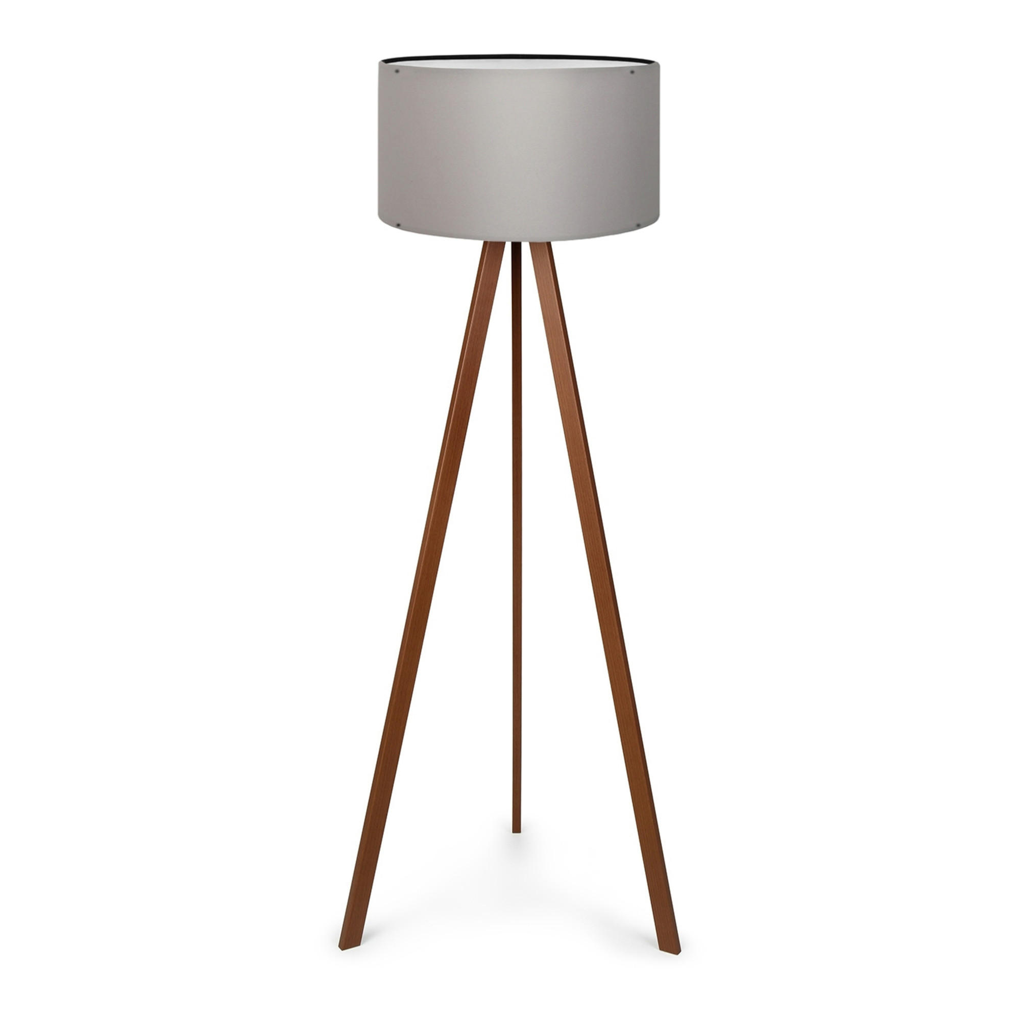 STOJACÍ LAMPY Newport - šedá, kompozitní dřevo/textil (38/38/140cm) - lux.pro