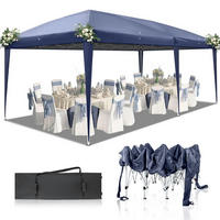 FALTPAVILLON 3x6m UV-Schutz 50+ Blau - Blau, Textil (300/268/600cm)