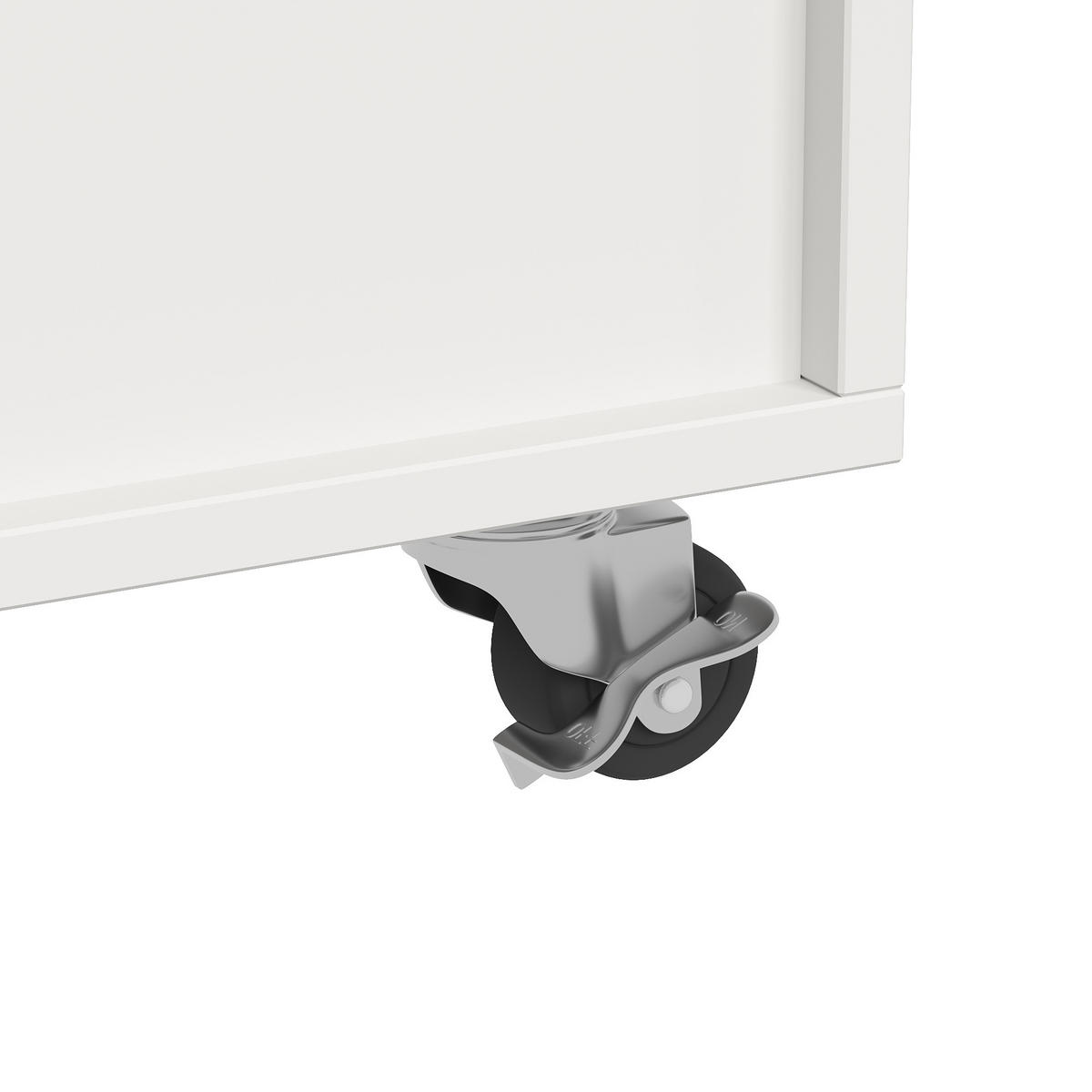 KÜCHENWAGEN 104x39.5x91.5cm Weiß mit 3 Schubladen & Weinrutsche - Weiß, Holzwerkstoff (104/91.5/39.5cm) - Modfu