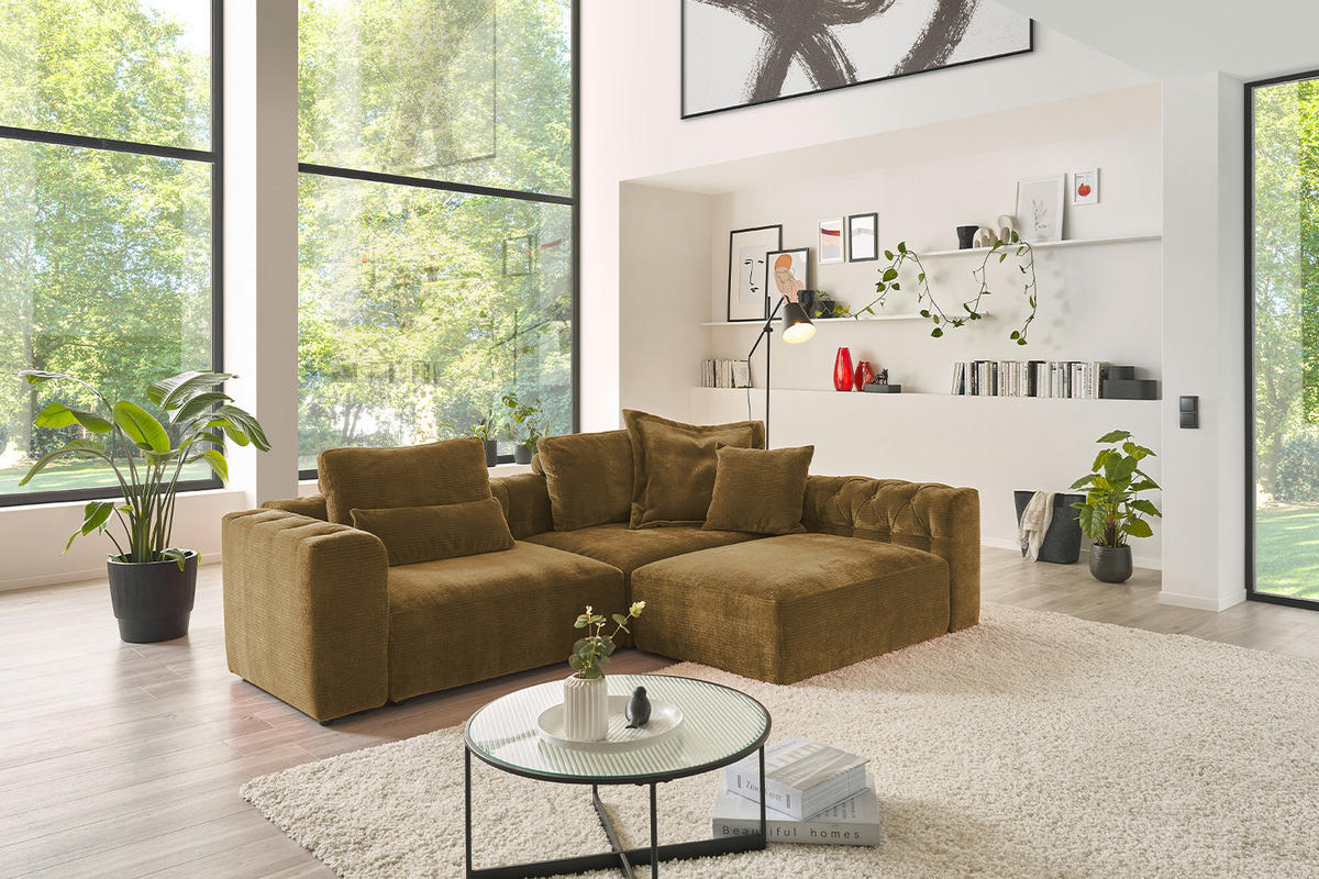 SOFA SITZELEMENT SEPHI Braun Cord - Dunkelbraun/Schwarz, Kunststoff/Textil (82/39/82cm) - KAWOLA