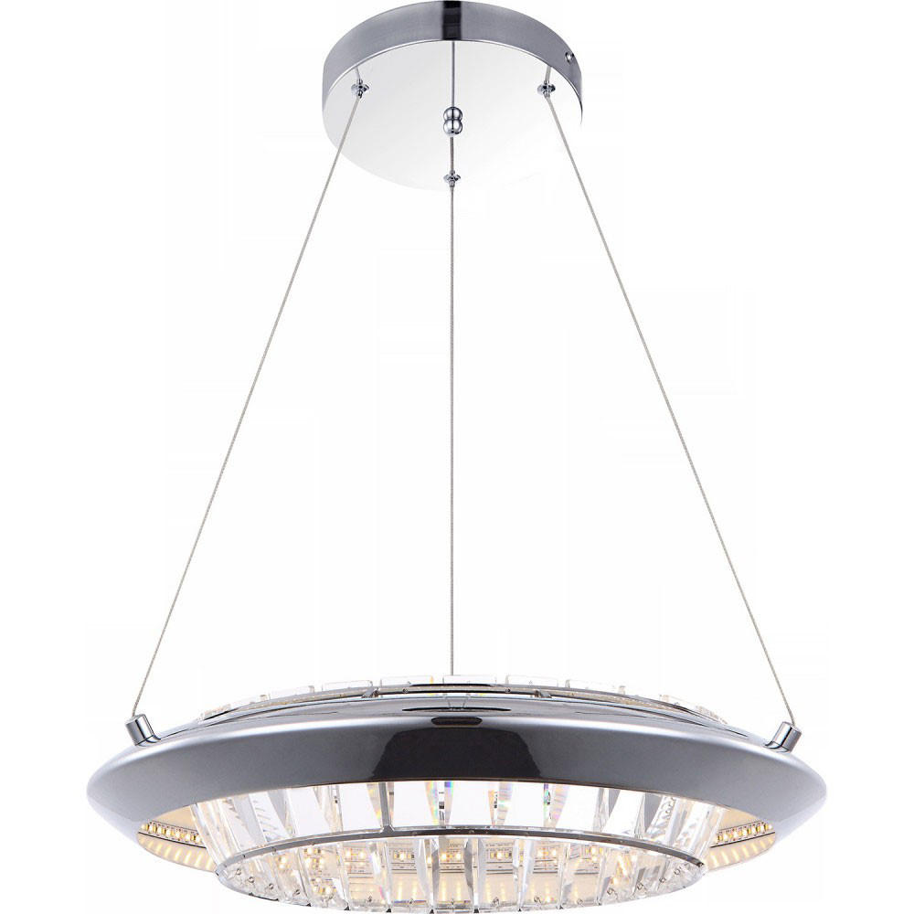 LED HÄNGELEUCHTE Chrom Silber - Silberfarben, Glas (40/40/90cm) - Globo Lighting