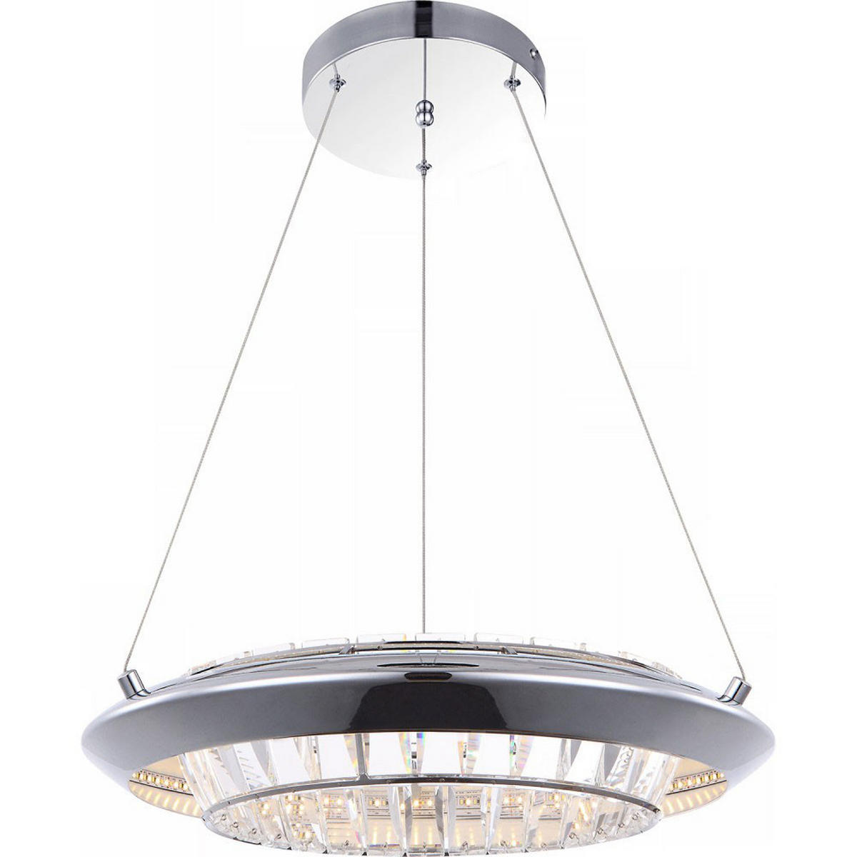 LED HÄNGELEUCHTE Chrom Silber - Silberfarben, Glas (40/40/90cm) - Globo Lighting