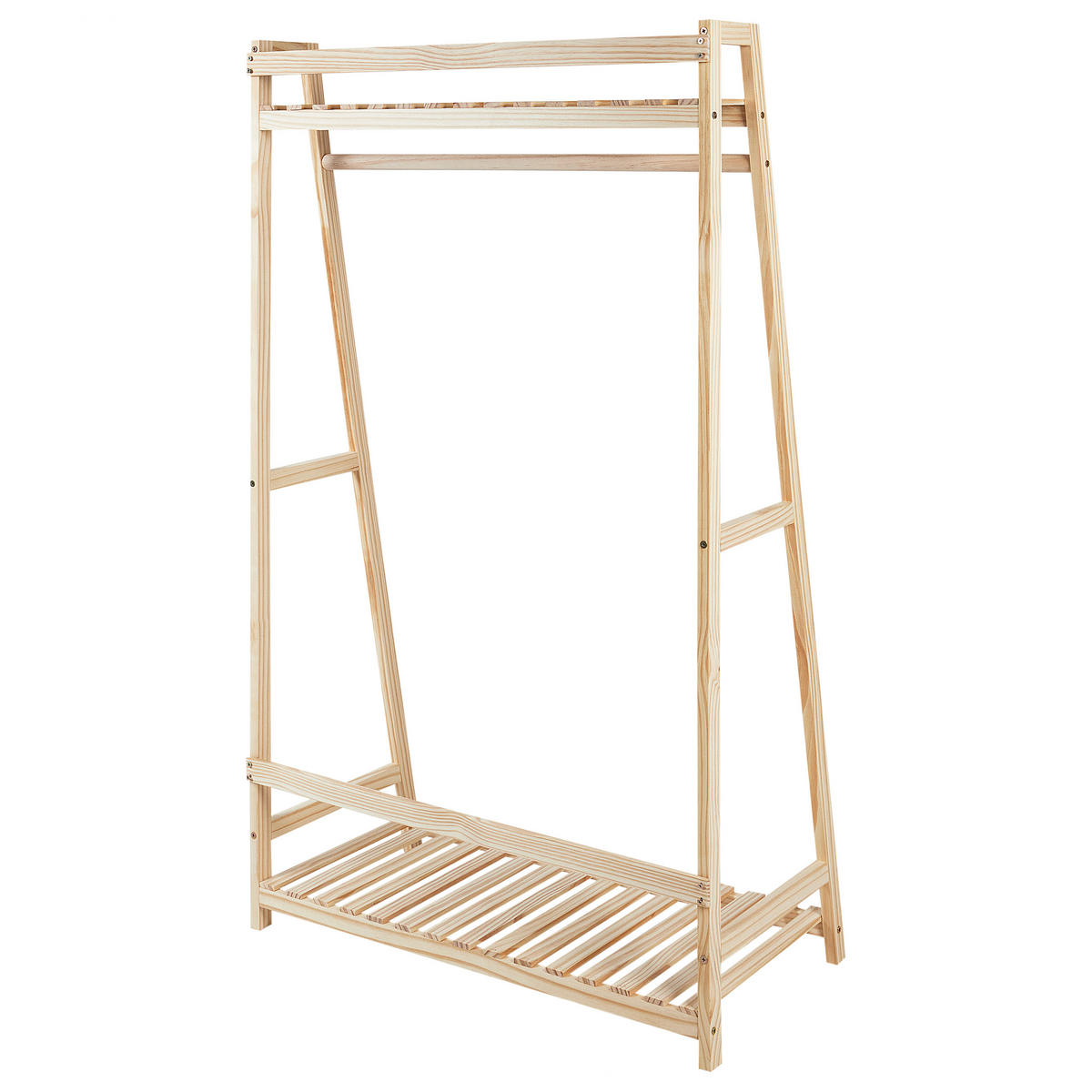 KLEIDERSTÄNDER Bambusholz hellbraun 135 cm Baker - Hellbraun, Holz (80/135/39cm) - Beliani