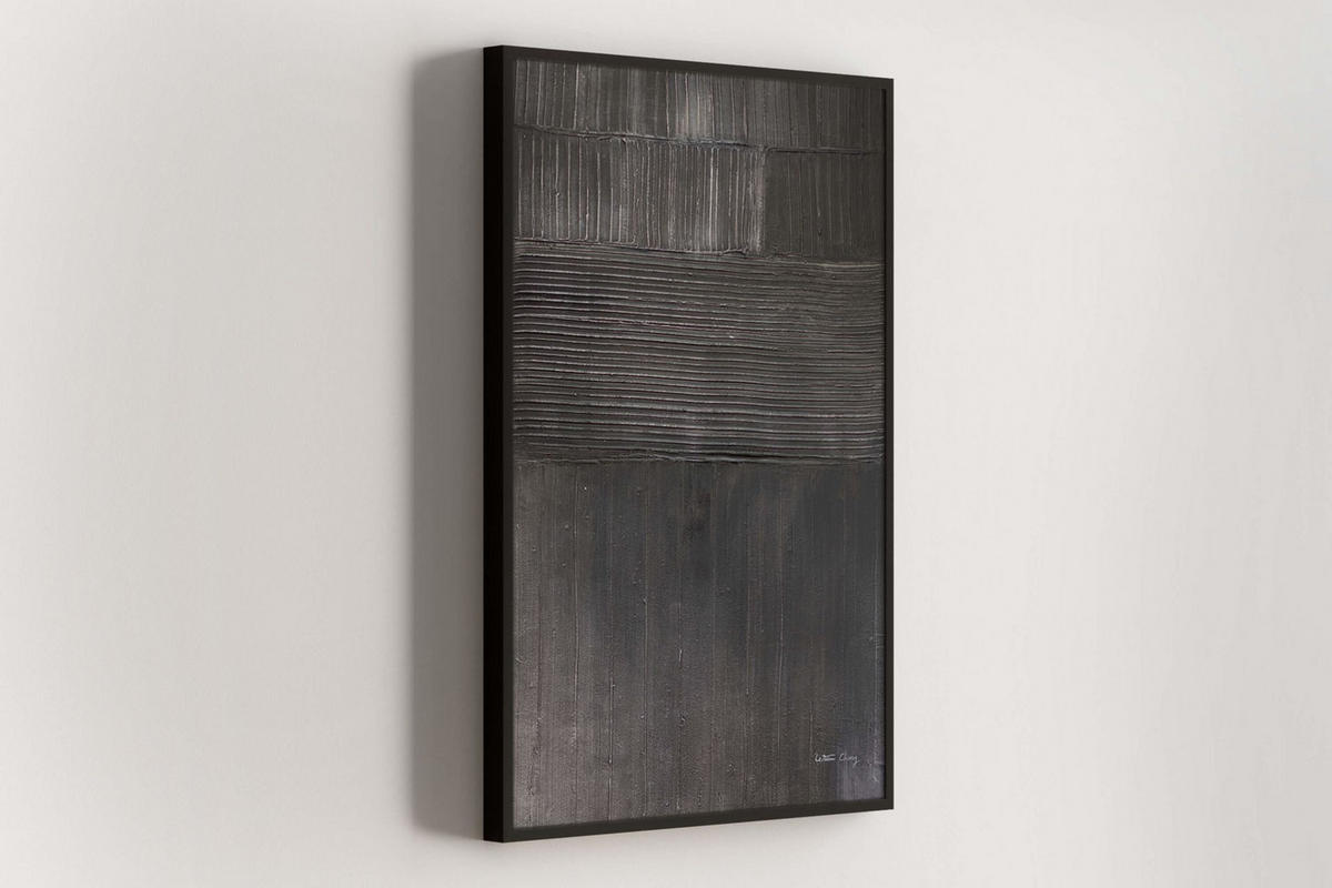 ÖLGEMÄLDE 80/120 cm - Schwarz, Holz/Textil (80/120cm) - KUNSTLOFT