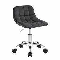 BÜROSTUHL höhenverstellbar Samt Dark Grey - Dunkelgrau, Metall (43/67.5/43cm) - Meubliv