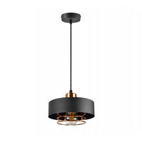 PENDELLEUCHTE EDISON - Goldfarben/Schwarz, Metall (20/20/70cm) - kiki design
