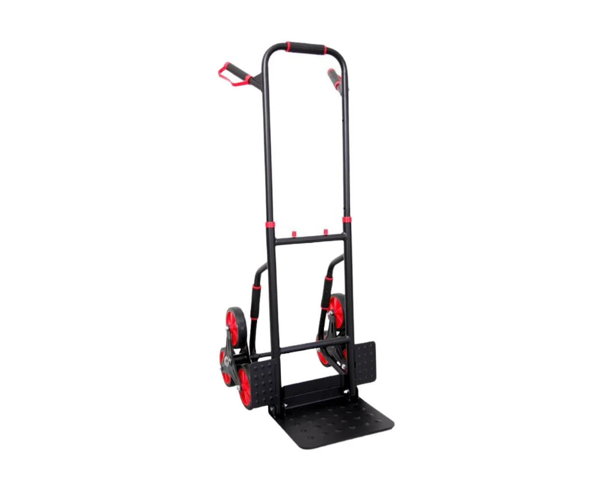 TREPPENSTEIGER Sackkarre Taurus 250 115x52x63cm Traglast 250kg Stahlrahmen Rot-Schwarz - Schwarz, Metall (63/52/115cm) - PROREGAL