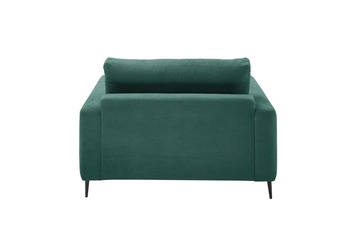 LONGSEAT CARA Smaragdgrün Cord - Smaragdgrün/Schwarz, Textil/Metall (132/84/170cm) - KAWOLA