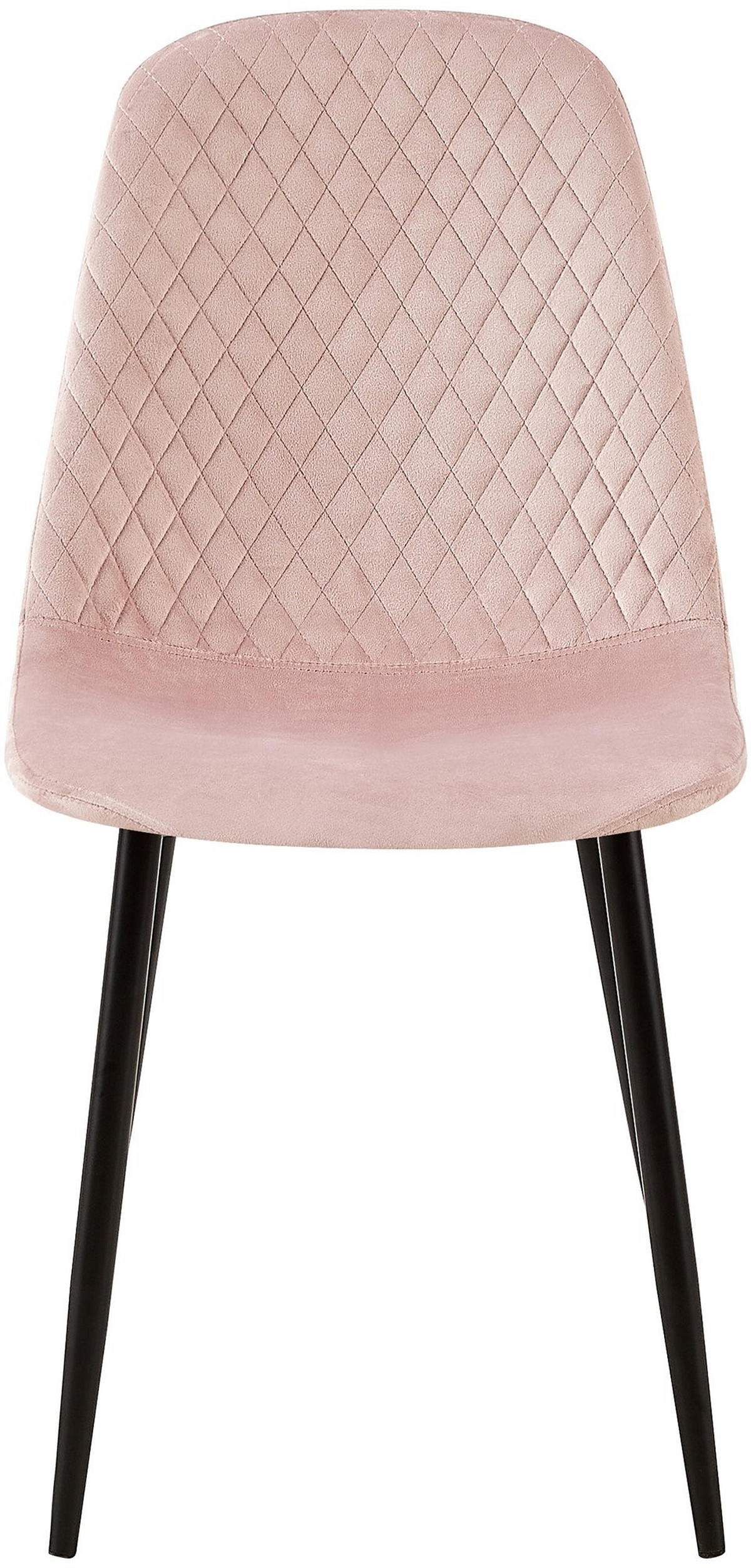 STUHL Samt Pink - Pink/Schwarz, Textil/Metall (44/88/54cm) - CLP