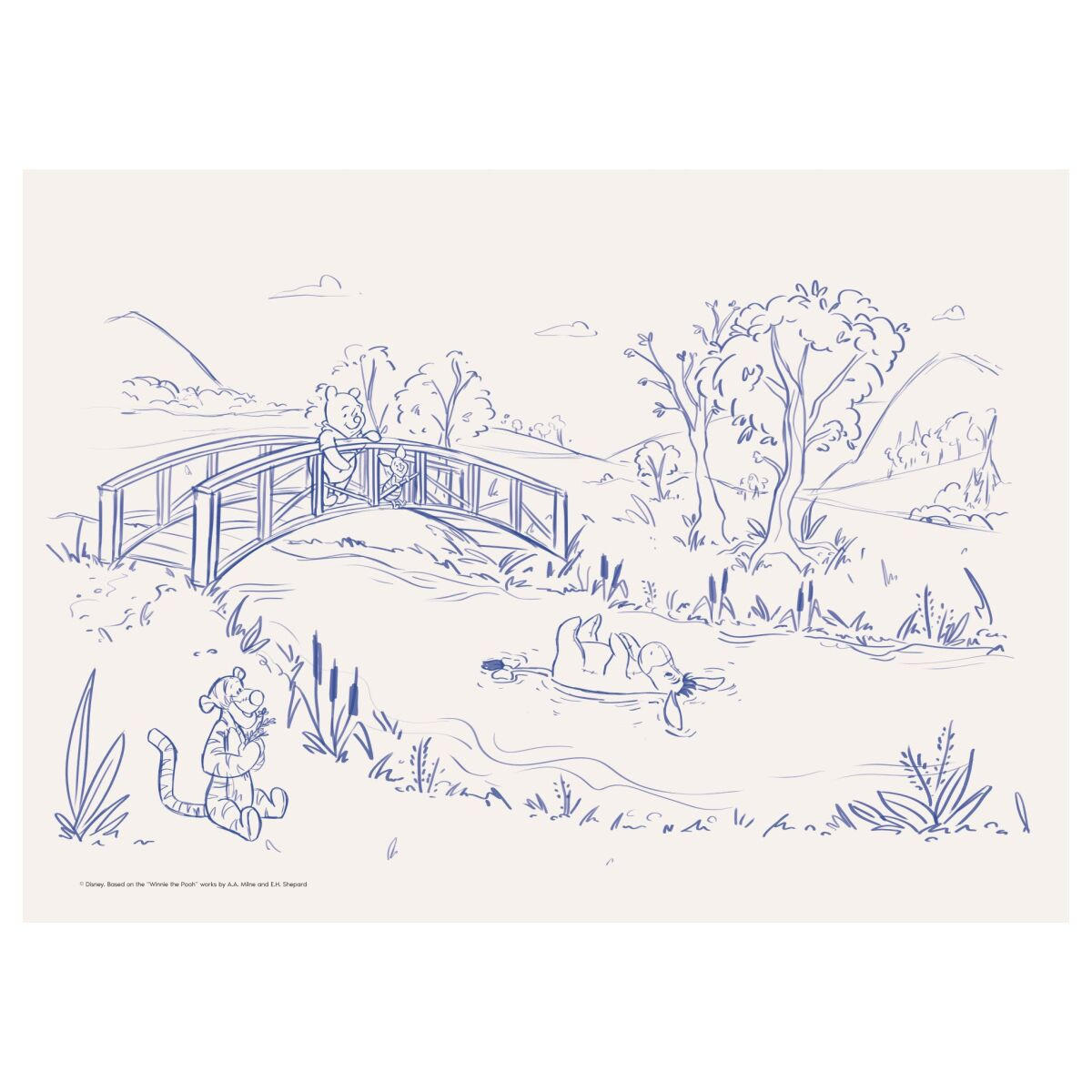 POSTER Disney - Hundred Acre Peaceful Day - Beige, Papier (70/100/0.1cm) - Poster&Frame