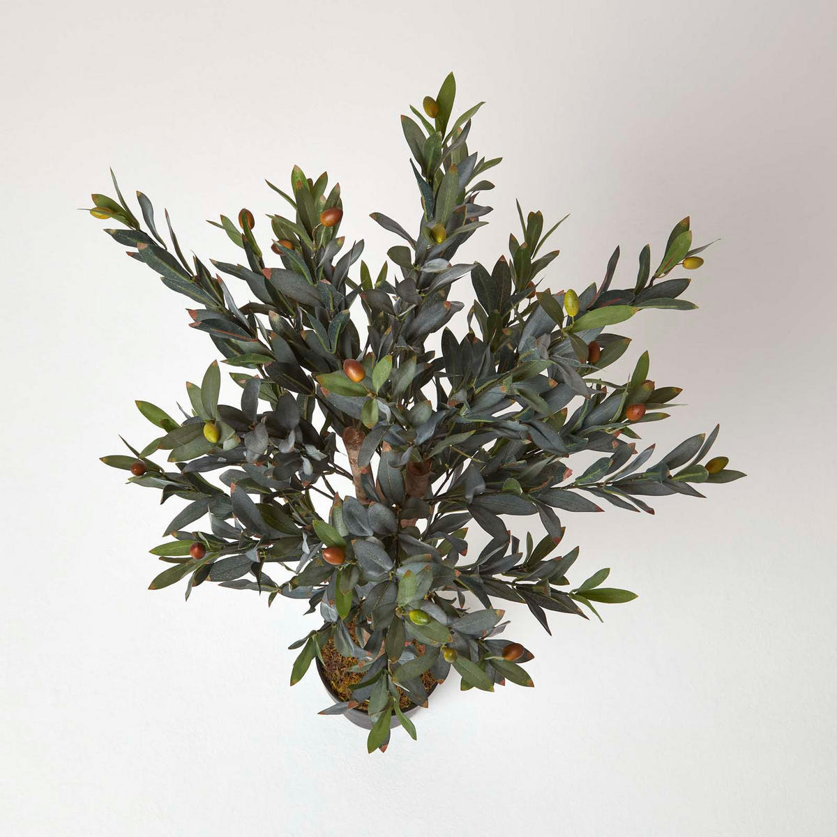 KUNSTBAUM Olive, 90 cm - Grün, Kunststoff (90cm) - Homescapes