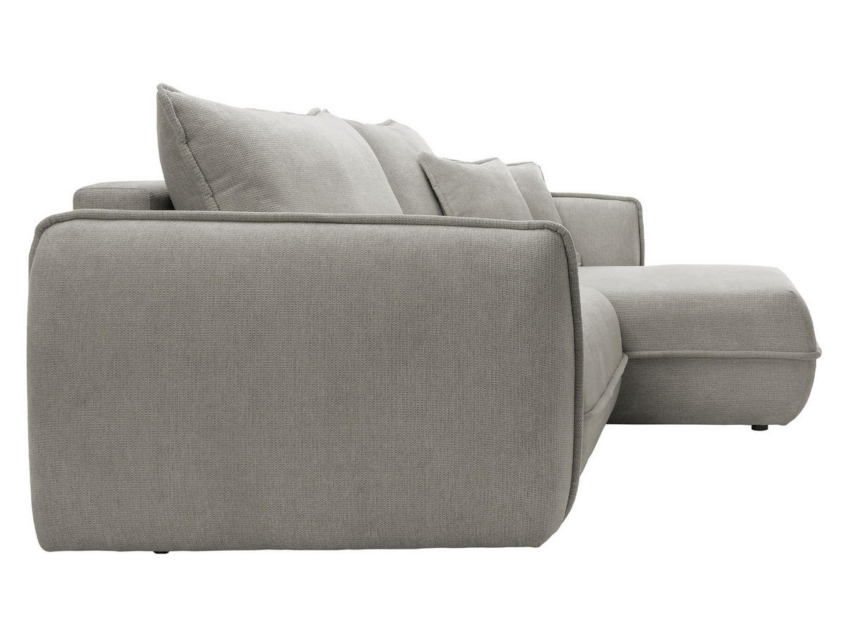 ECKSOFA Moho, Seite: Rechts - Hellgrau/Schwarz, Holz/Kunststoff (254/162cm) - MIRJAN24