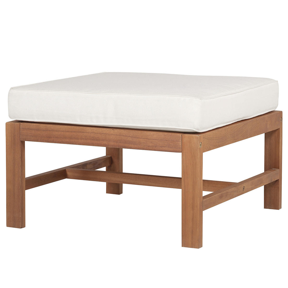 LOUNGESET - 2-teilig - Akazie massiv / Polyester - Braun / Beige - Beige/Braun, Holz/Textil - home24