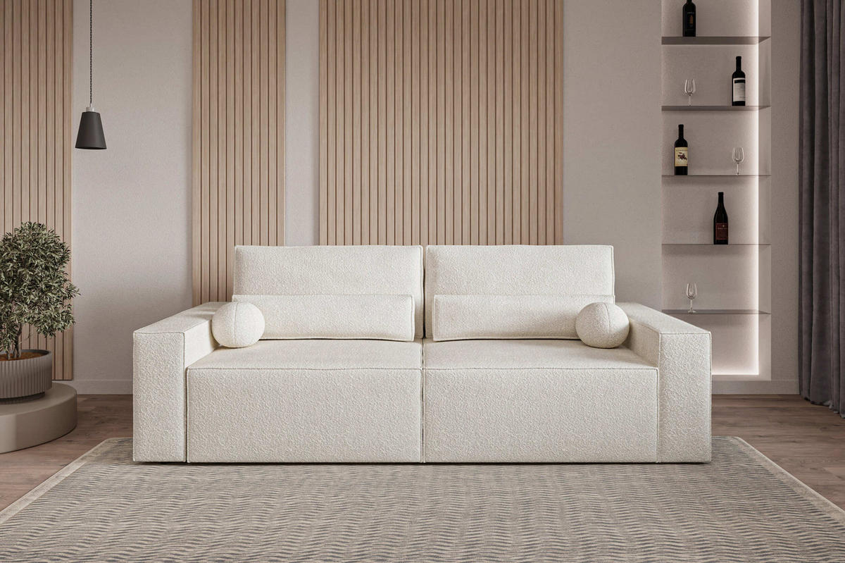 SCHLAFSOFA - Denver mini - Weiß (Anthology 1) - Weiß, Holzwerkstoff (248/92/110cm) - Möblo
