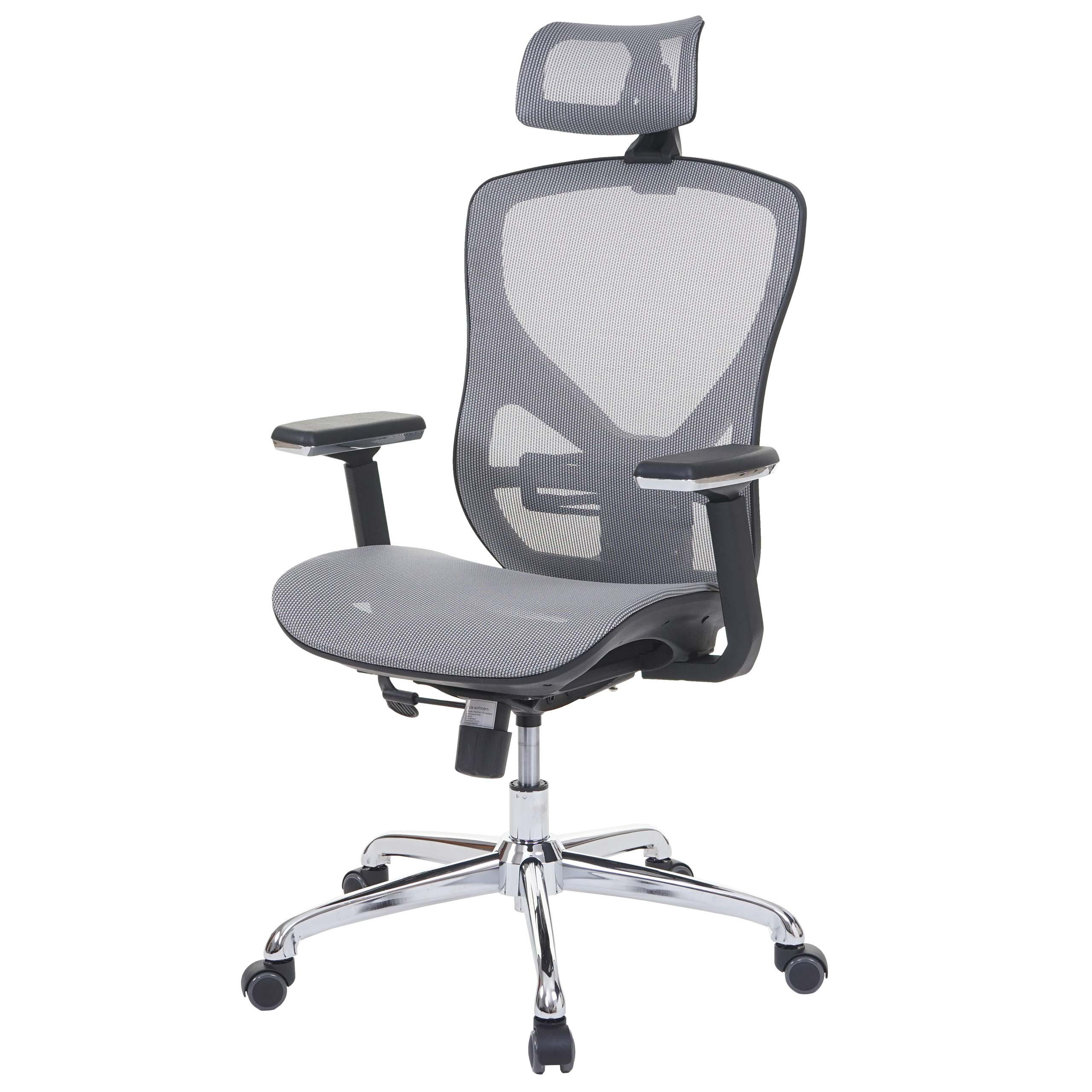 BÜROSTUHL Grau, Grau - Grau, Textil (63/126/60cm) - MCW