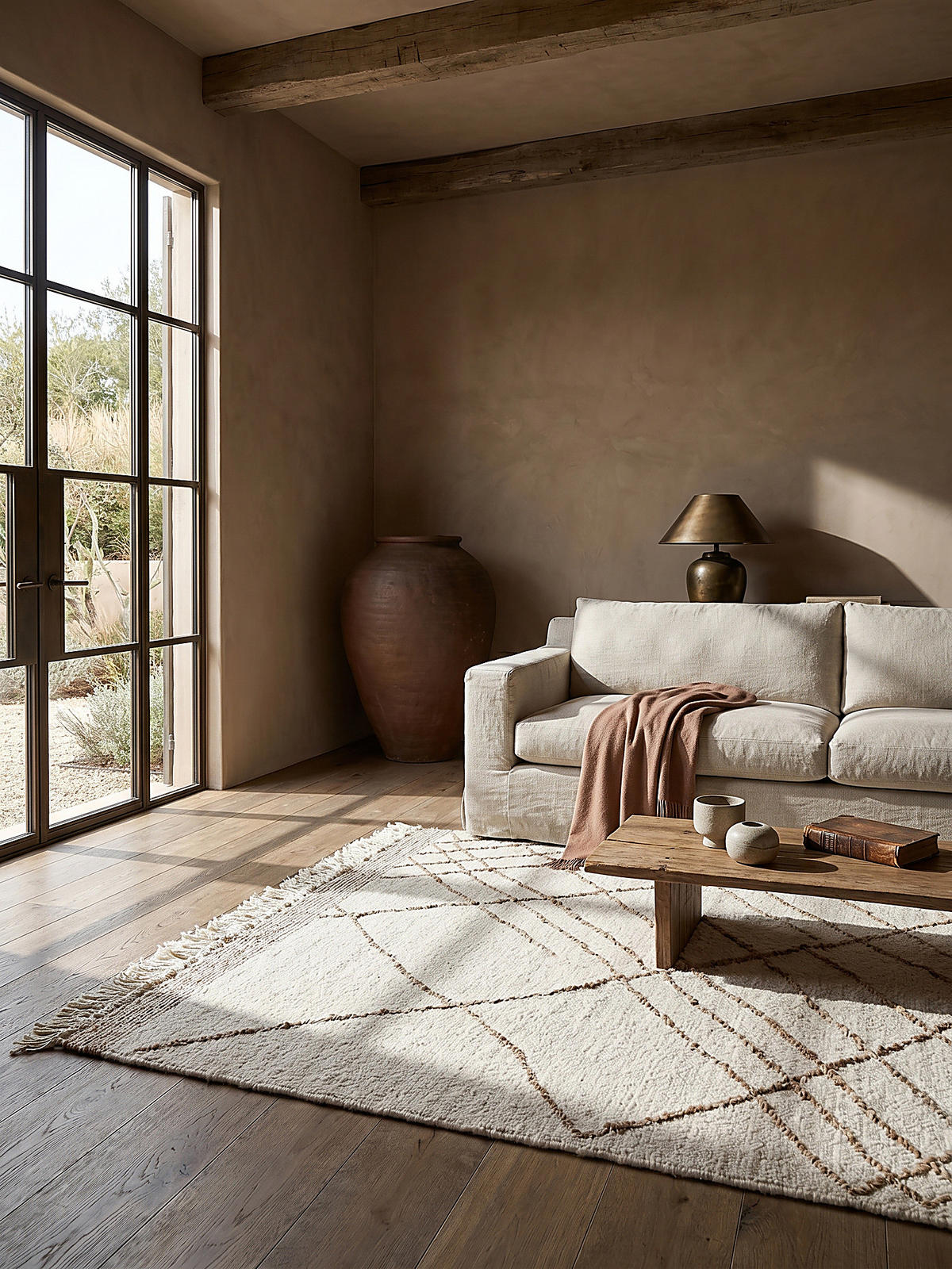 TEPPICH Kurzflor Streifen Muster, Abstrakt, Wohnzimmer Beige-Natur Rechteckig 160x230 - Beige, Textil (230/160cm) - KADIMA DESIGN
