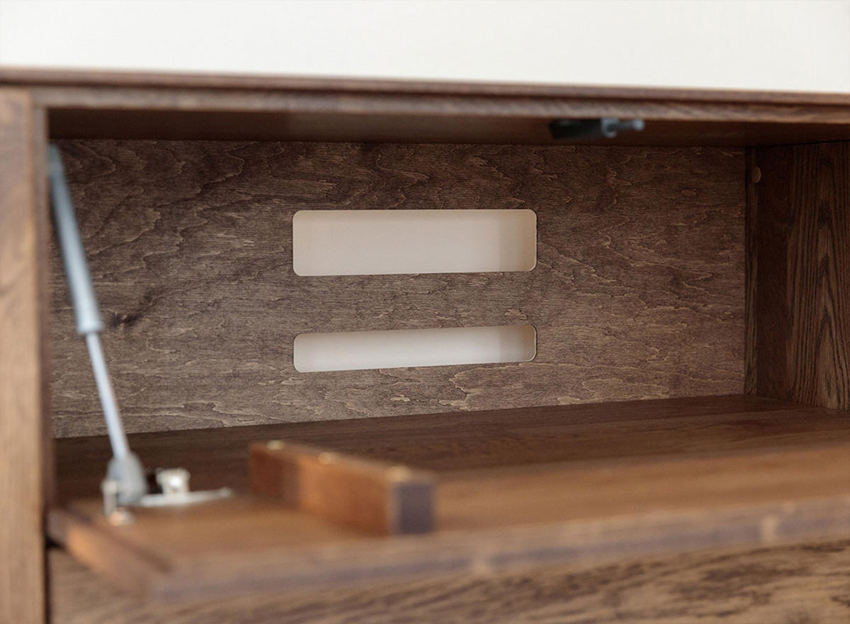 WOHNZIMMER-SET Collodi Wildeiche Tabak (3tlg) - Türanschlag links - Wildeiche/Eichefarben, Holz (318/205/70cm) - Feldmann-Wohnen