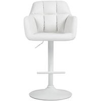 BARHOCKER Nardo Kunstleder weiß weiß - Weiß, Kunststoff/Metall (57/118/59cm) - TPFLiving