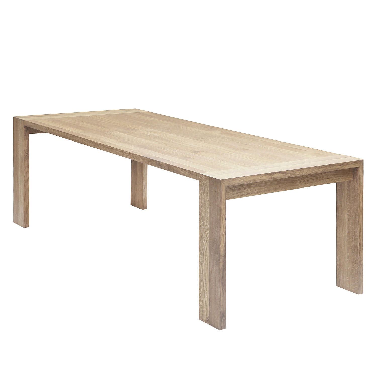 ESSTISCH - Eiche massiv - Eiche Bianco, Holz (100/280/75cm) - home24