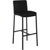BARHOCKER Lederlook Schwarz - Schwarz, Textil/Metall (43/110/49cm) - CLP