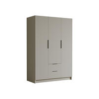 KLEIDERSCHRANK Calwi I - Kaschmir/Schwarz, Holzwerkstoff/Kunststoff (150/216/60cm) - MIRJAN24