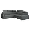 ECKSOFA Oslo 2rR2p - Dunkelgrau/Silberfarben, Holz/Kunststoff (250/250cm) - MIRJAN24