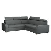 ECKSOFA Oslo 2rR2p - Dunkelgrau/Silberfarben, Holz/Kunststoff (250/250cm) - MIRJAN24