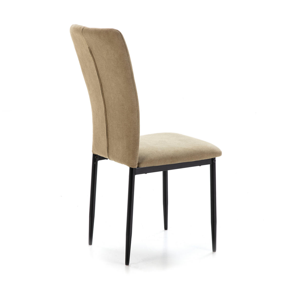 STÜHLEN (Set aus 4) aus stoff mit schwarzen metallbeinen - holly 43/58/46 cm - Grün, Textil (58/46/43cm) - Calicosy