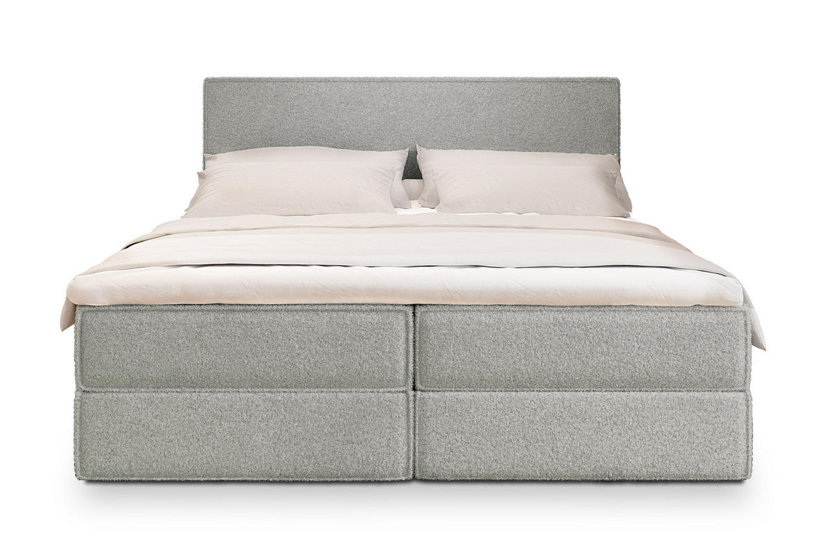 POSTEL BOXSPRING PELLIO 160x200 cm, s matrací a úložným prostorem, světle šedá - světle šedá, kompozitní dřevo/textil (160/200cm) - MASSENO