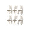 STUHL Bos 1 (6er Set) - Beige/Cappuccino, Holz (43/94/40cm) - Leaf Design