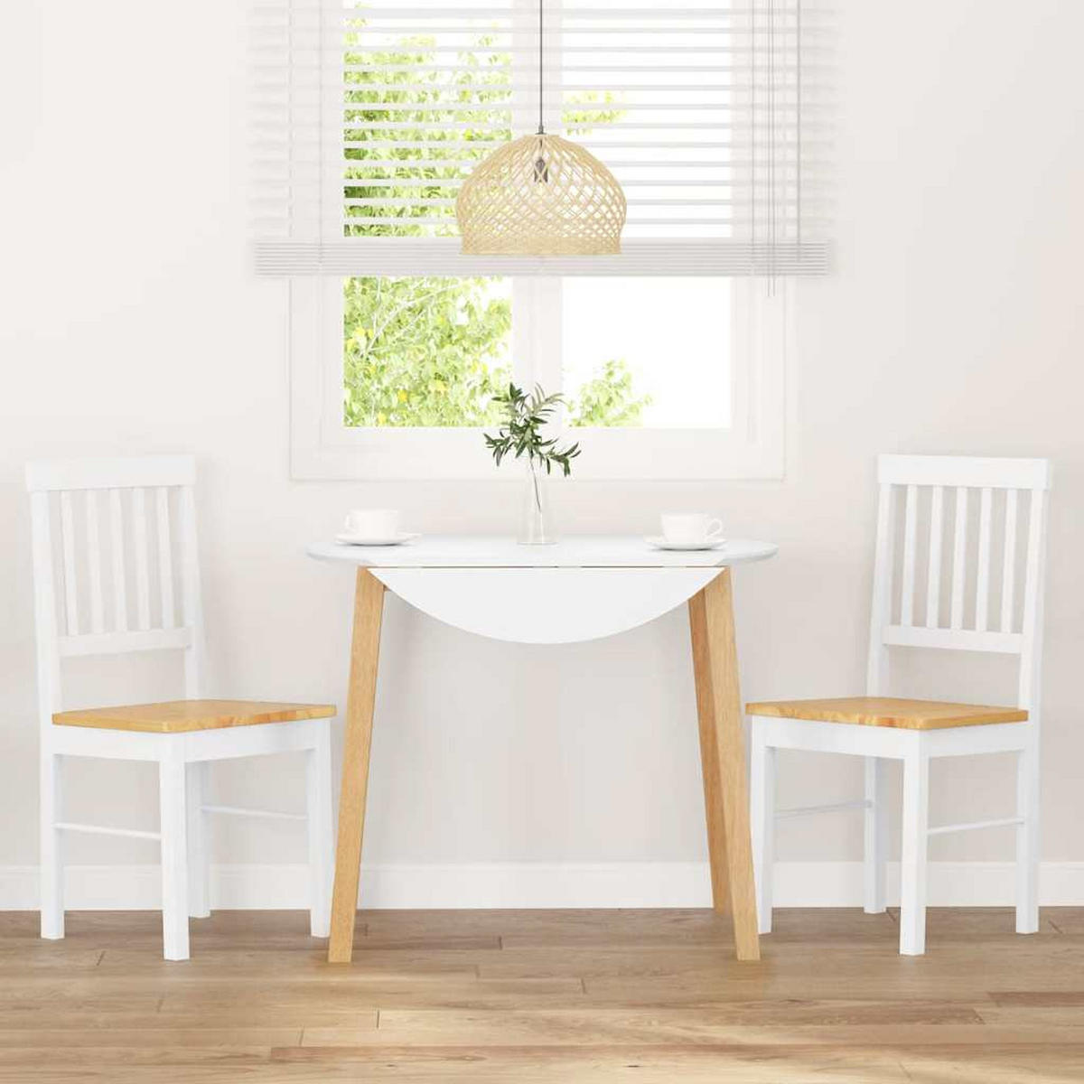 STUHL-SET 2 Stk Kargenhain 42.5/90/44.5 cm - Weiß, Holz (42.5/90/44.5cm) - ZMH
