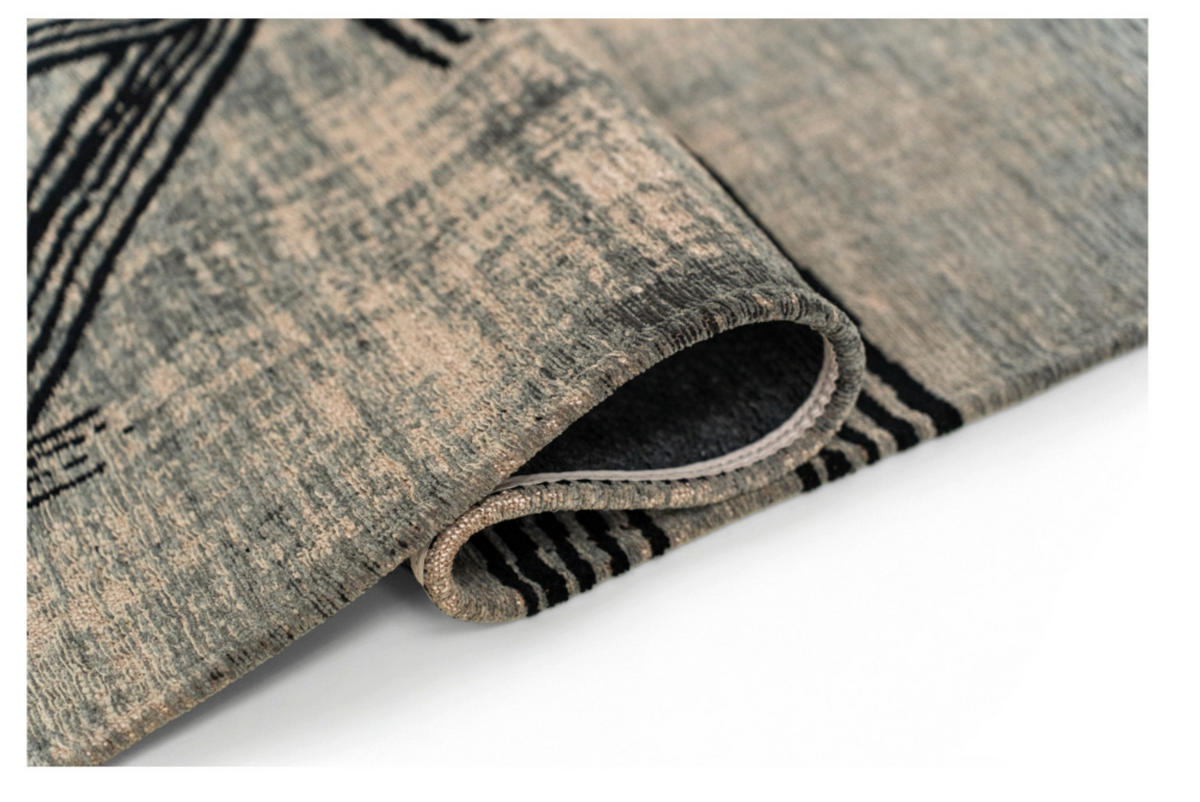 TEPPICH modern Flachgewebe KATANA Grau 140 x 200 cm - Grau, Textil (140/200cm) - Novatrend