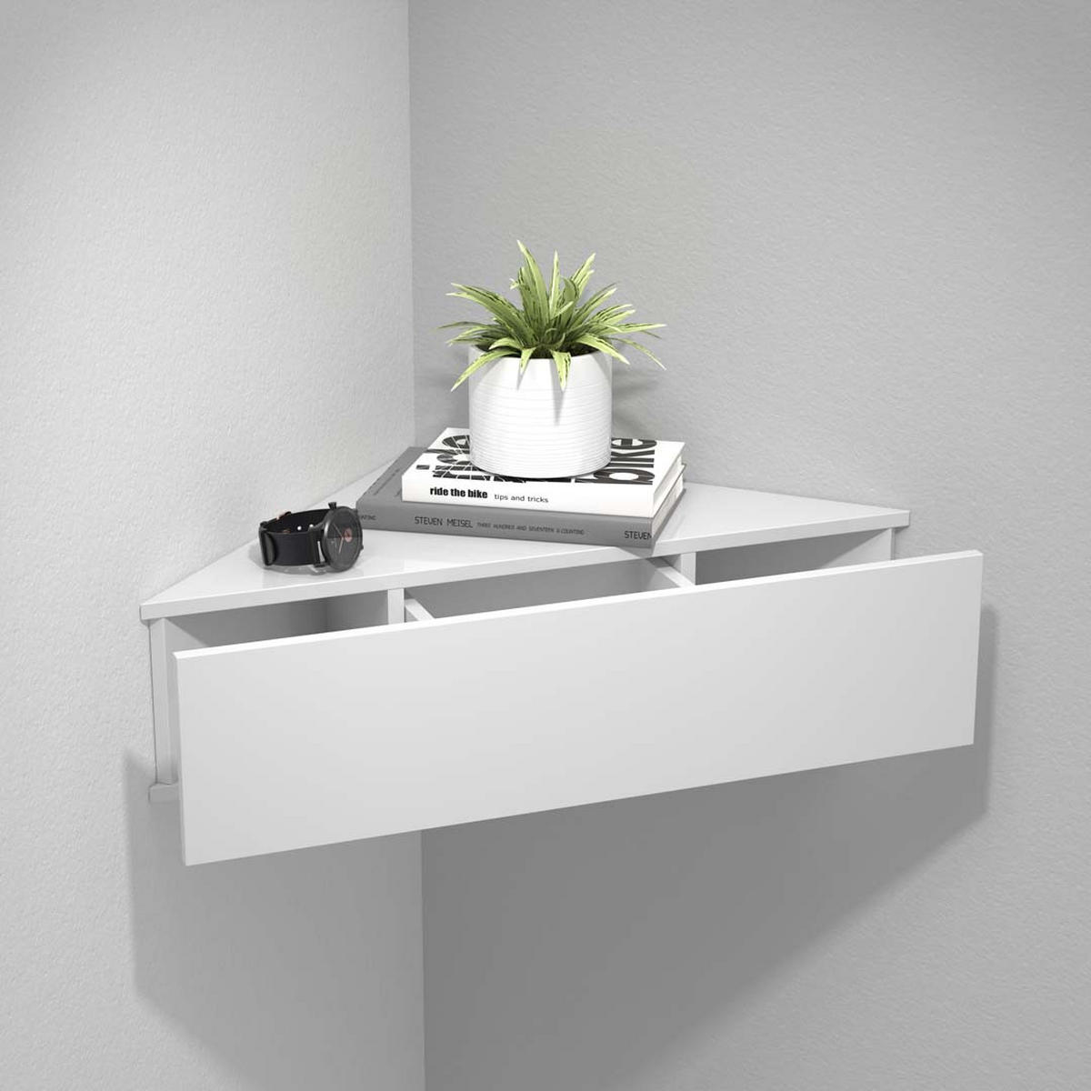 NACHTKÄSTCHEN 60/15/42,4 cm  in Weiß  - Weiß, MODERN, Holzwerkstoff (60/15/42,4cm) - MID.YOU