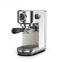 HALBAUTOMATISCHE ESPRESSOMASCHINE H10B 20BAR Silber - Silberfarben, Metall (13/28/31cm) - Kaket