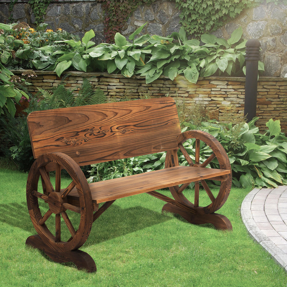 GARTENBANK 114x58x80 cm Holz braun - Dunkelbraun, Holz (114/80/58cm) - Fortuna Lai