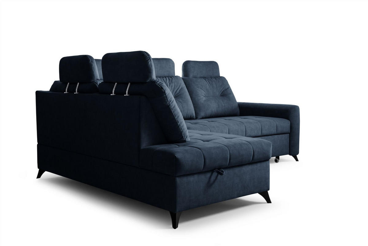 ECKSOFA Wendie - Dunkelblau, Holzwerkstoff/Textil (200/250cm) - Fun Möbel