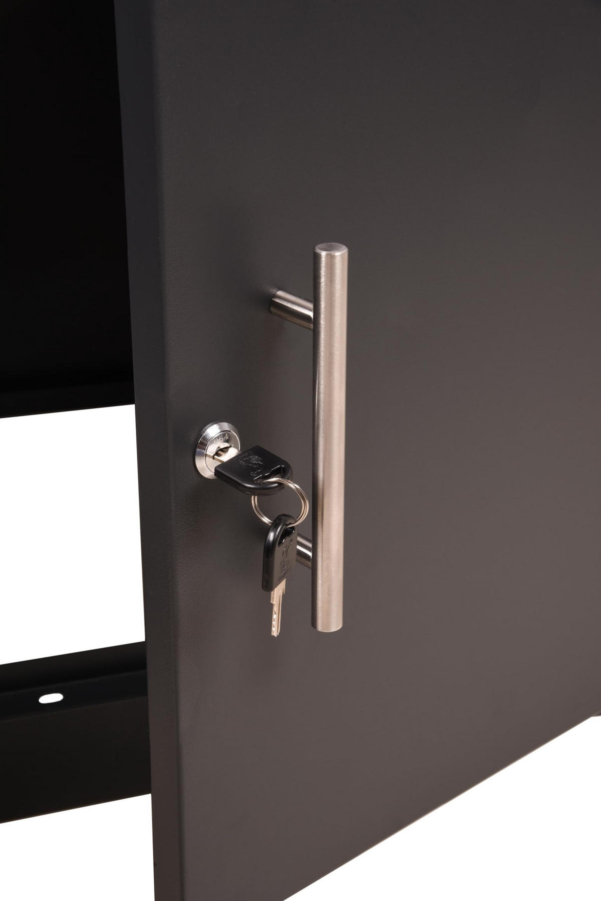 HOCHBEET Nora mit Schrank Abschließbar Anthrazit Stahl - Anthrazit, Metall (57/78/107cm) - DELUKE