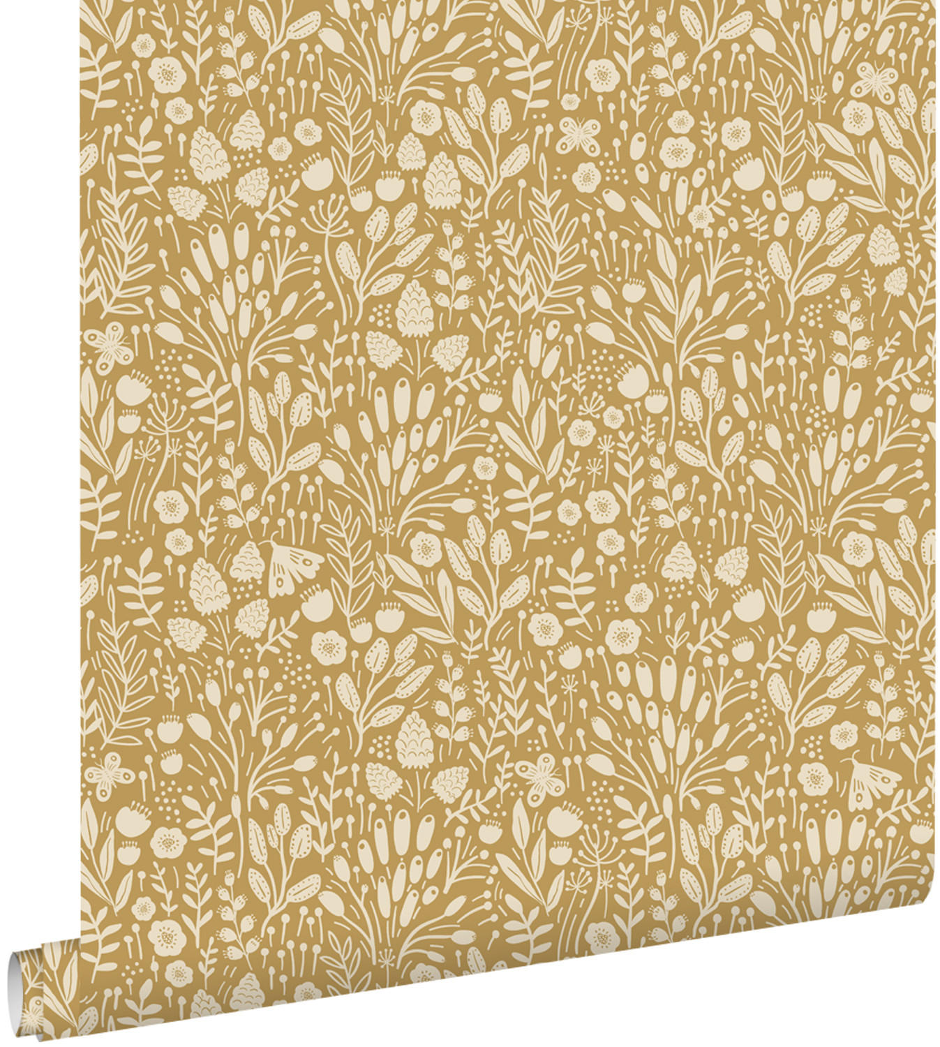 TAPETE Blumen 50 x 900 cm - Gelb, Papier (50/0.1cm) - ESTAhome