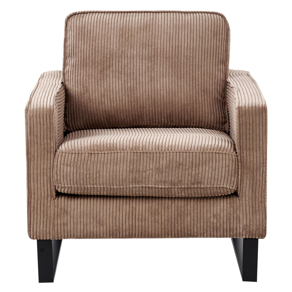 SESSEL Beige Vind - Beige/Schwarz, Textil (79/82/85cm) - Beliani