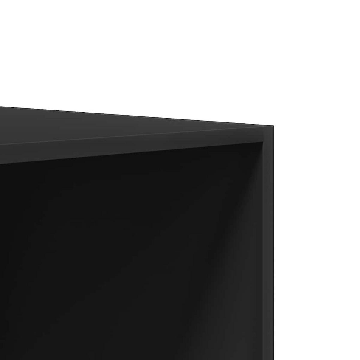 KLEIDERSCHRANK mit 2 Schubladen 50/50/200 cm aus Holzwerkstoff Schwarz - Schwarz, Holz (50/50/50cm) - vidaXL