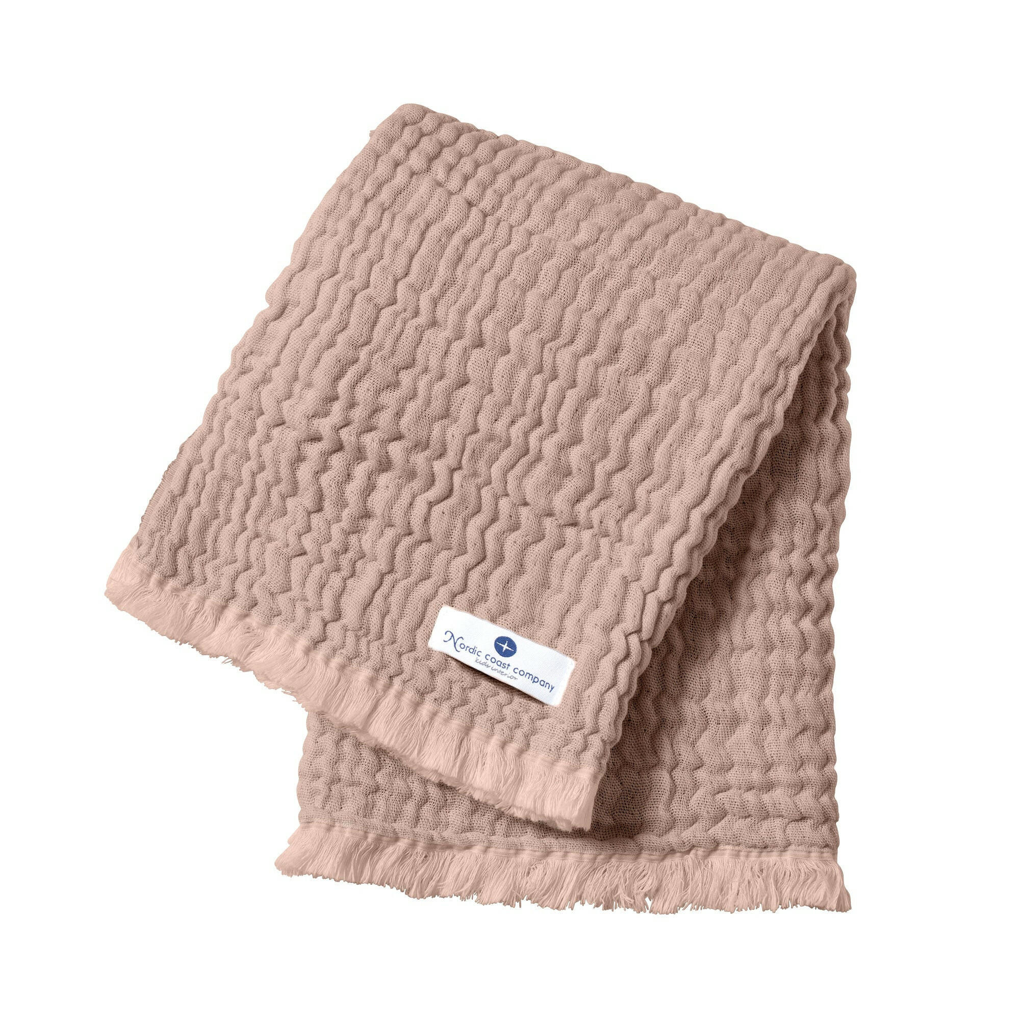 MUSSELINDECKE Altrosa Fransen - Altrosa, Textil (80/80cm) - nordic coast company