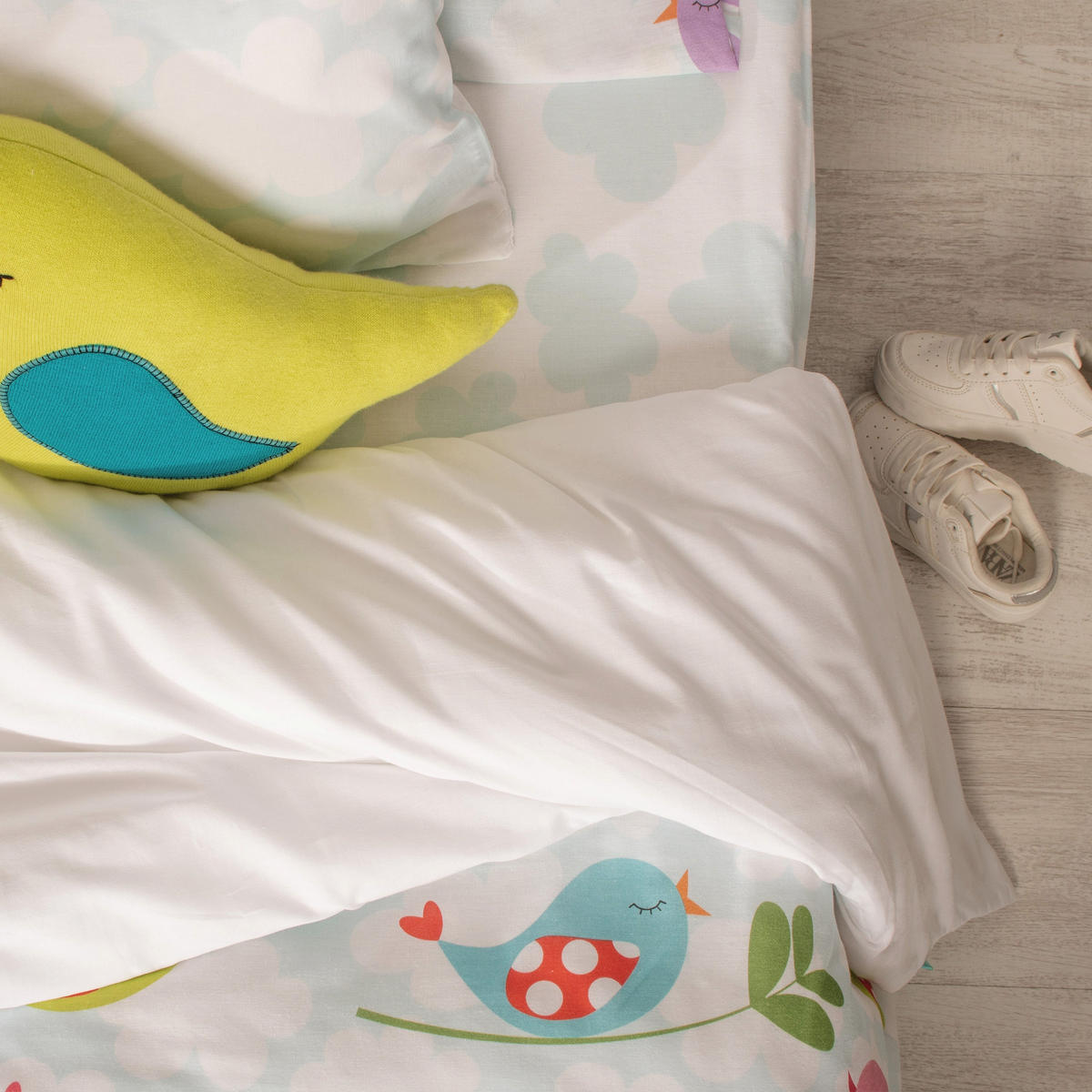 BETTBEZUG 2er-Set teiliges little birds 180x220 cm (komfortgrösse) mehrfarbig - Multicolor, Textil (180/220cm) - Happy Friday