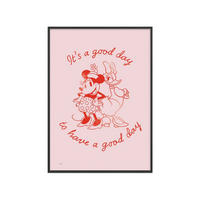 POSTER mit Rahmen Disney - Disney - It's a Good Day to Have a Good Day - Pink/Schwarz, Holz/Papier (30/40cm) - Poster&Frame