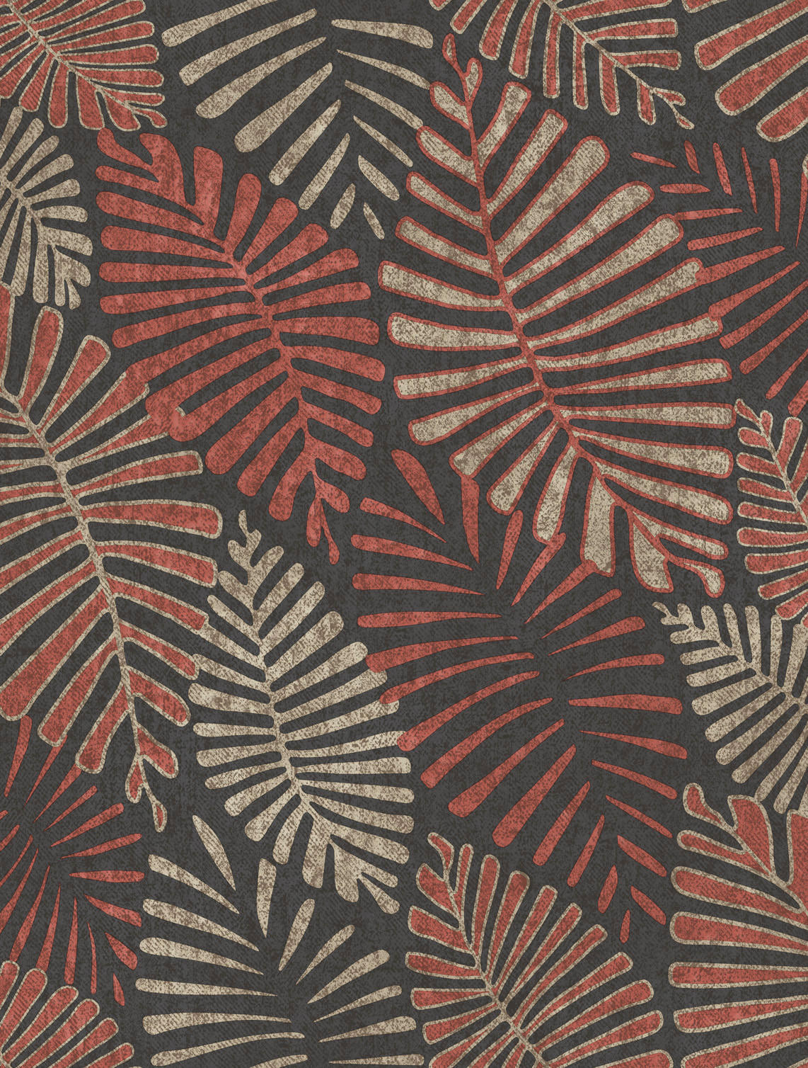 TAPETE Blätter 53 cm x 10 m - Terracotta, Papier (53/1000cm) - Sanders & Sanders