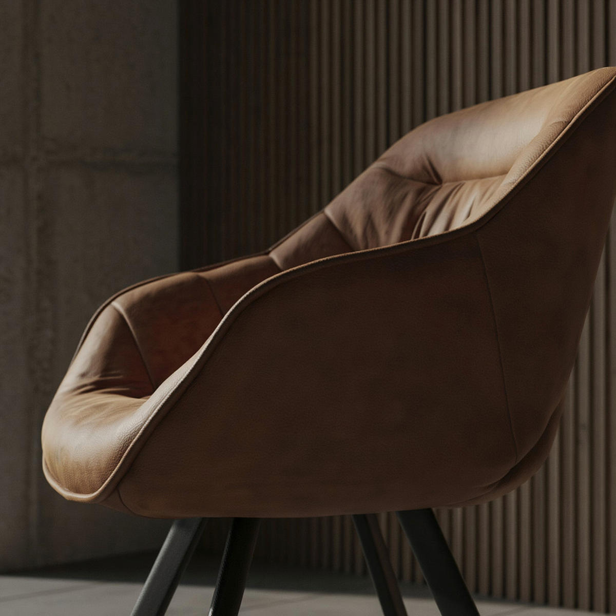 ESSZIMMERSTUHL Samtbezug mit Metallgestell Modern gepolstert, Beige - Beige/Schwarz, Textil/Metall (64/85/60cm) - KADIMA DESIGN