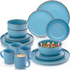 KOMBISERVICE BOMBAY SAPHIR - 16 teilig aus Steingut - Blau, Stein (50/30/80cm) - Sänger