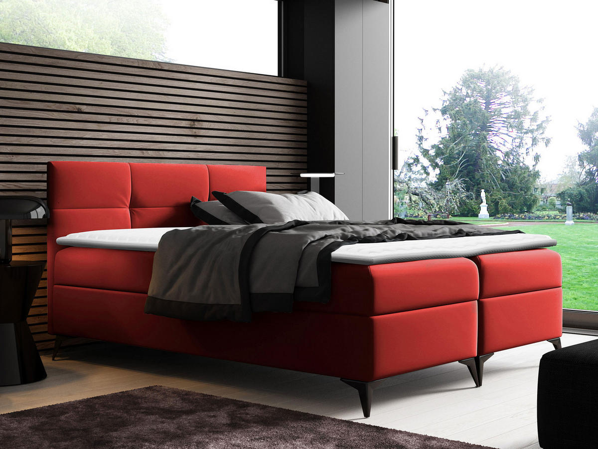 BOXBETT Figaro - Rot, Holz (160/200cm) - MIRJAN24